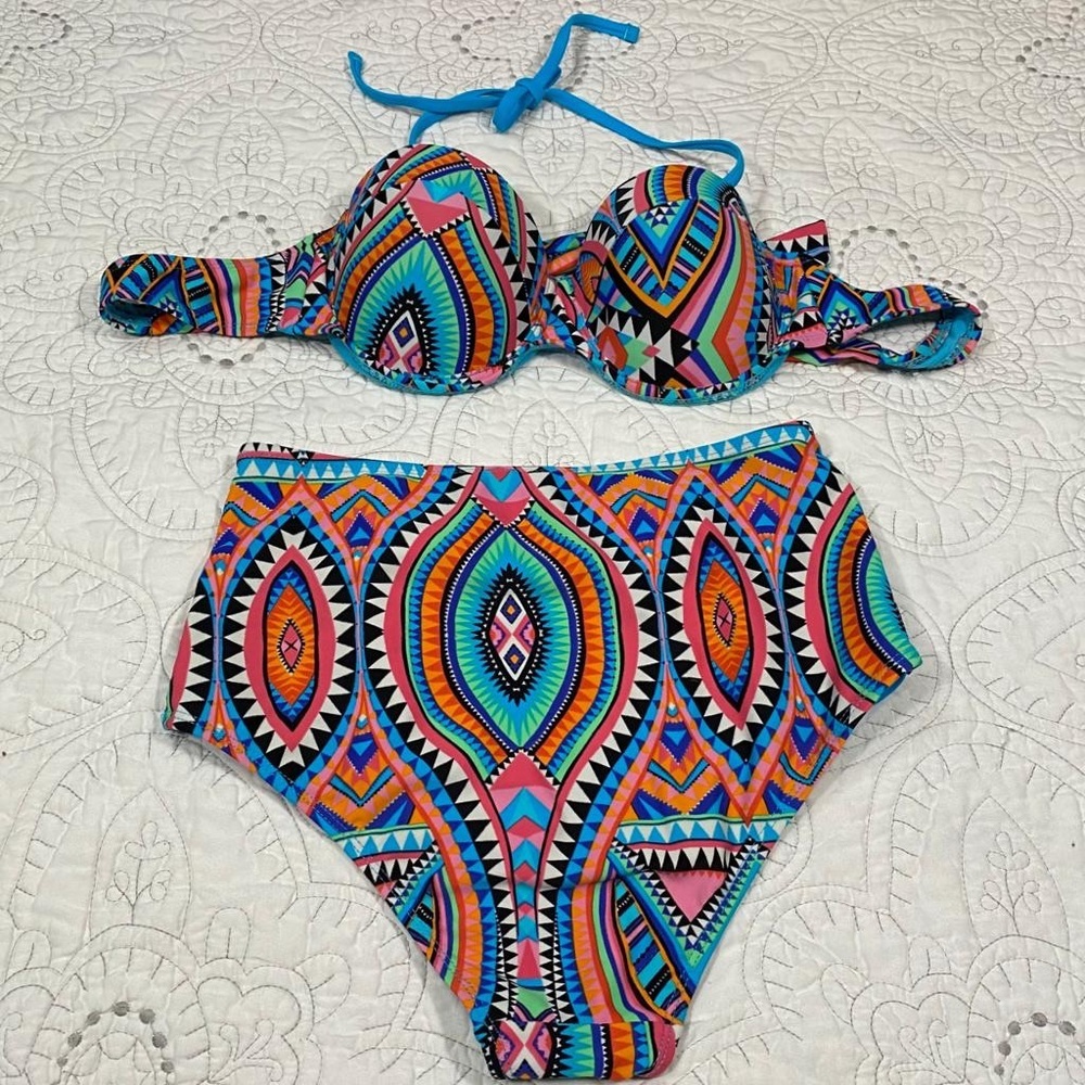 Tinibikini High Rise Push Up Halter Bikini Set